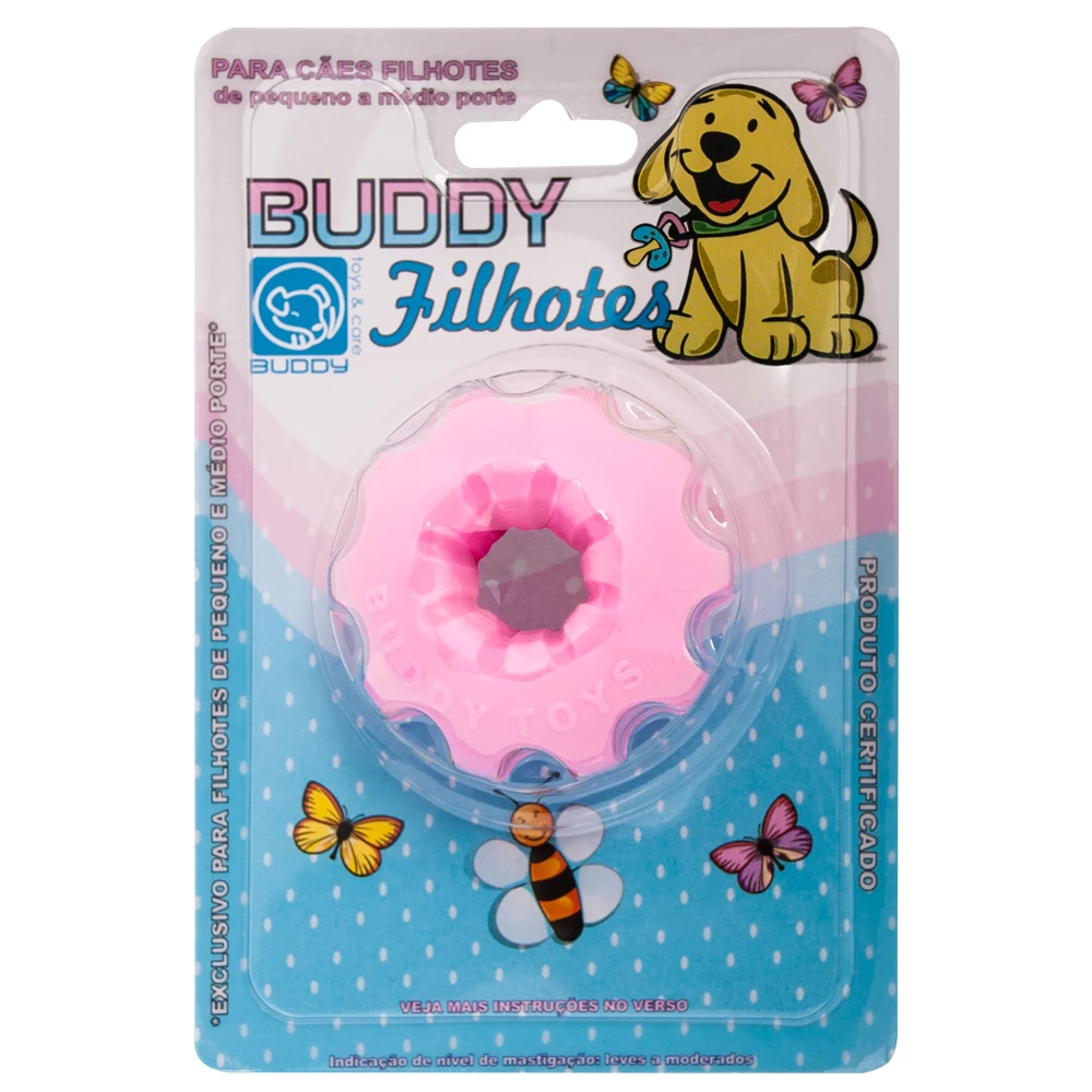 Brinquedo Ossinho Rosa Buddy Filhotes