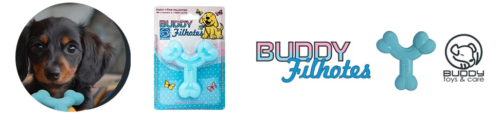 Brinquedo Ossinho Azul Buddy Filhotes