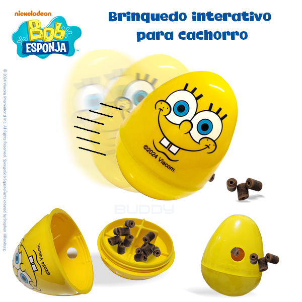 brinquedo interativo para cães do bob esponja